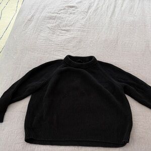 Jenni Kayne over sized black fisherman sweater. GUC